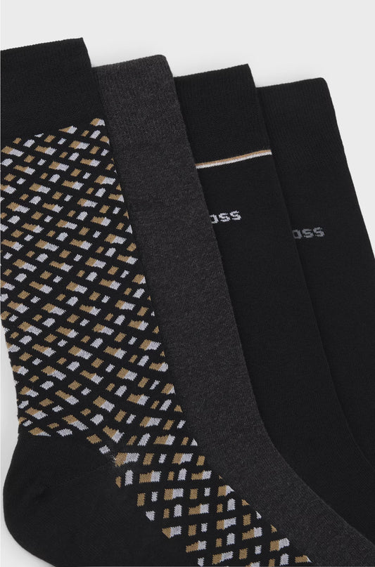 GIFT-BOXED FOUR-PACK OF REGULAR-LENGTH SOCKS